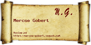 Mercse Gobert névjegykártya
